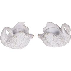 Laura Ashley Distressed Swan Votiveholder Set of 2