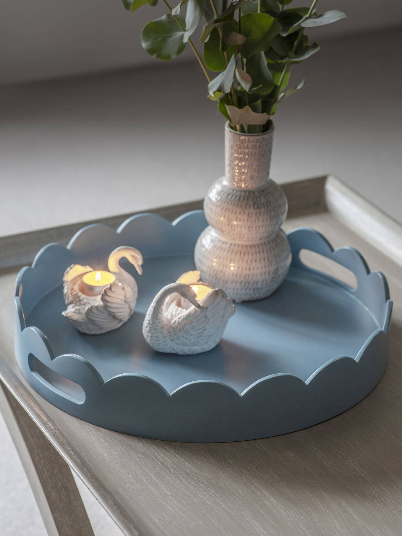 Distressed Swan Votiveholder Set of 2