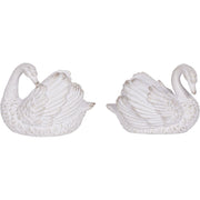 Distressed Swan Votiveholder Set of 2