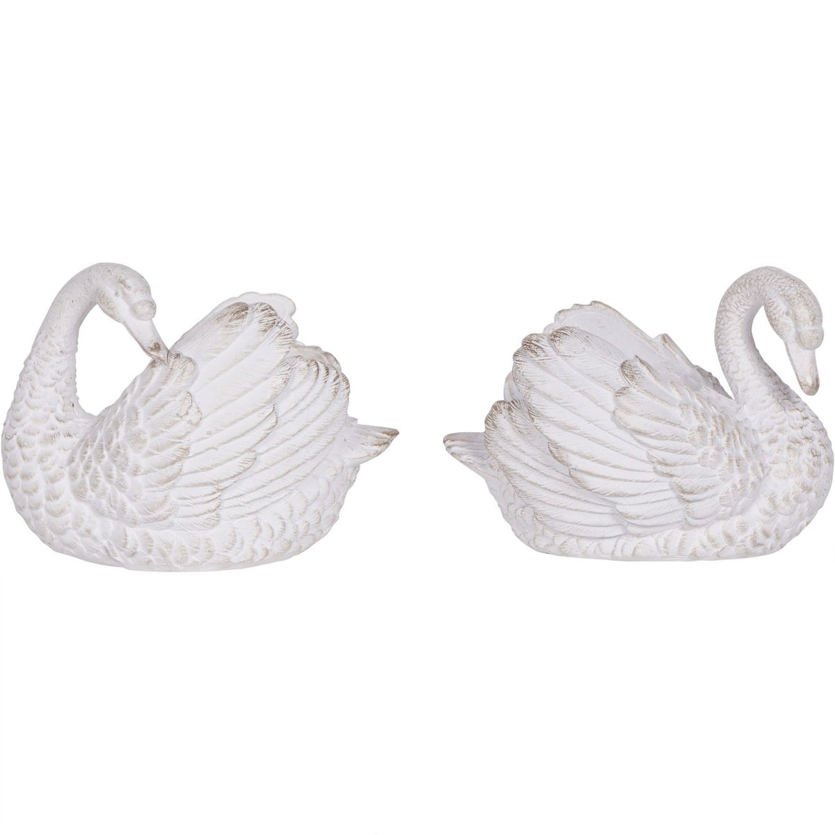 Laura Ashley Distressed Swan Votiveholder Set of 2