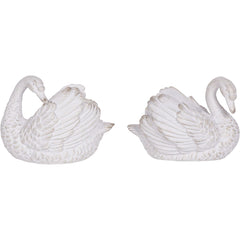 Laura Ashley Distressed Swan Votiveholder Set of 2