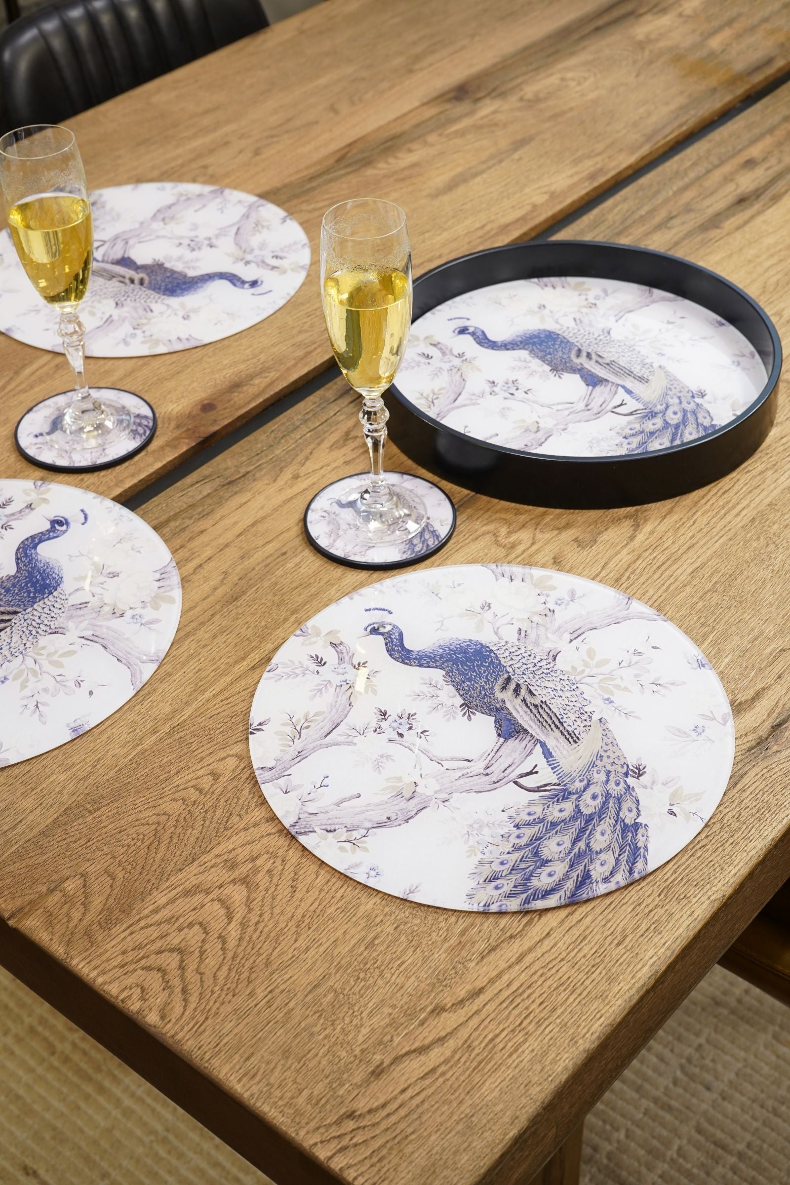 Laura Ashley Belvedere Peacock Set Of 4 Placemats