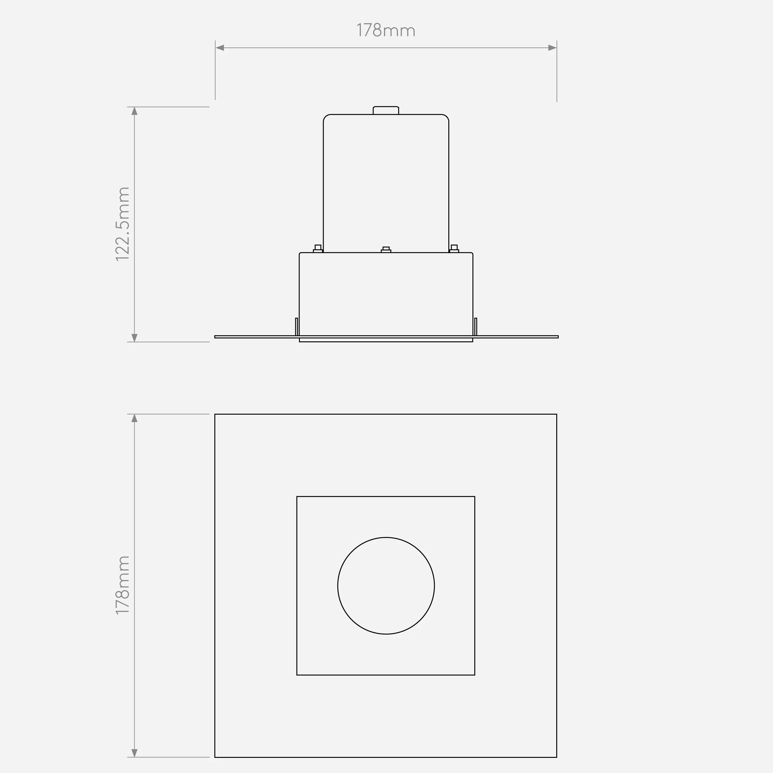 Trimless Square Fixed IP65