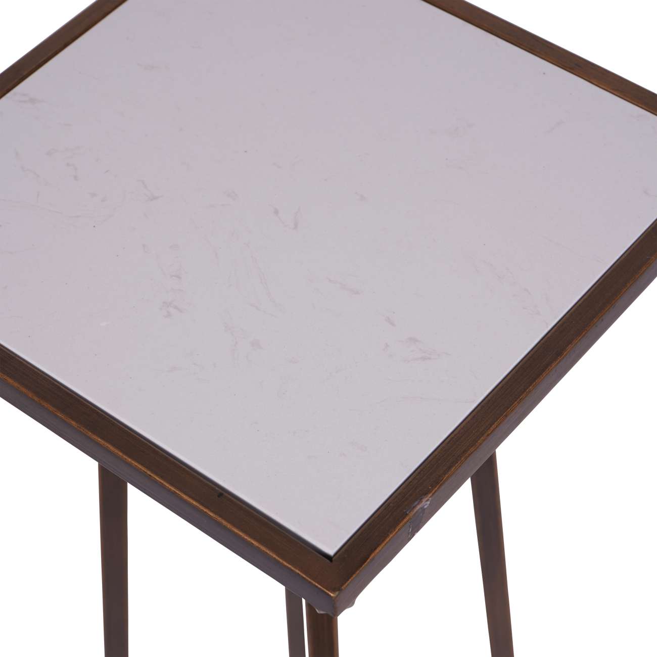 Hylas Antique Copper Frame Ceramic Single Side Table