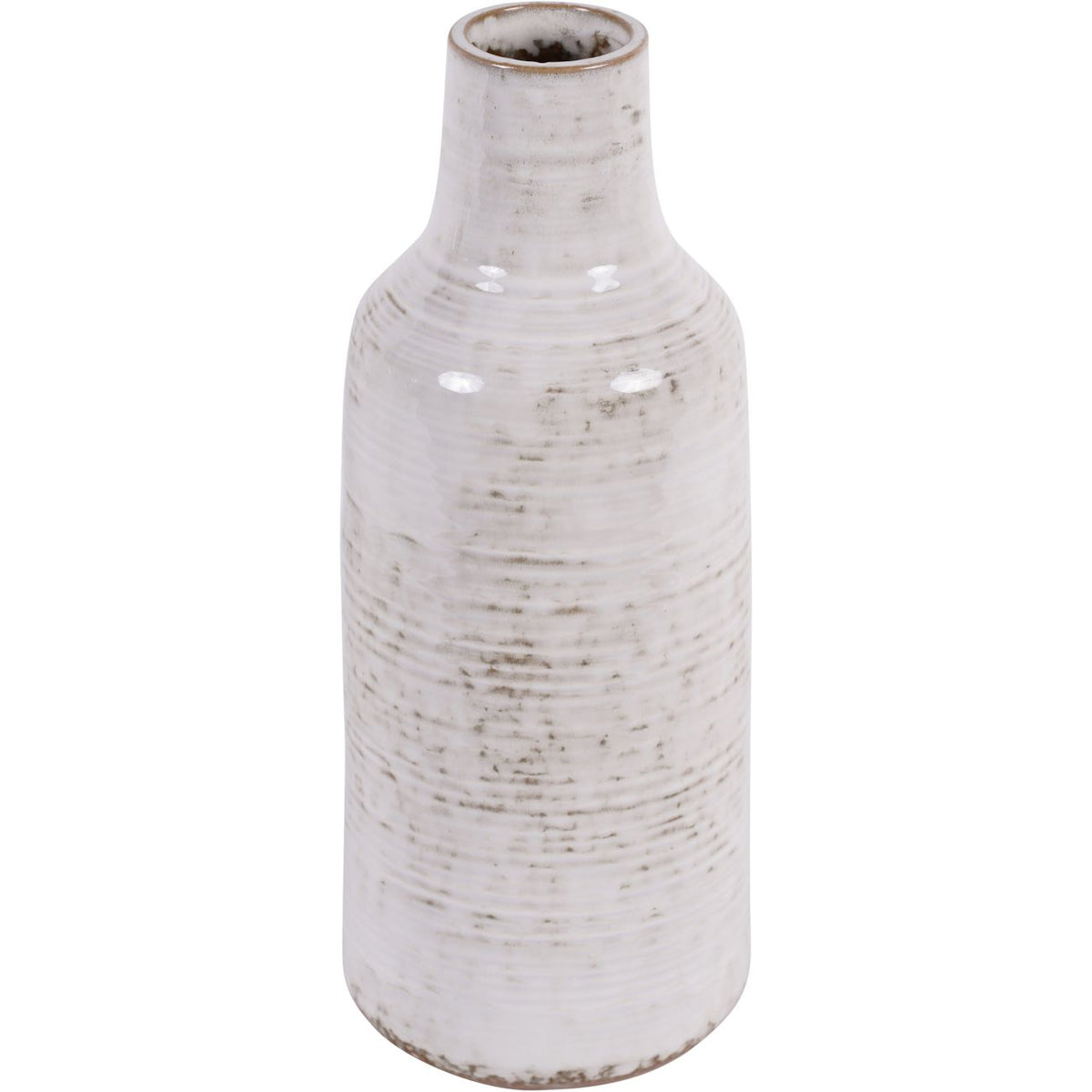 Laura Ashley White Lowick Stoneware Vase - Large/Medium/Small