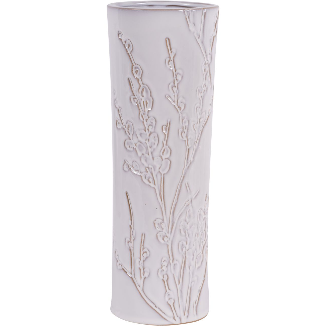 Laura Ashley White Pussywillow Stoneware Vase - Large/Small