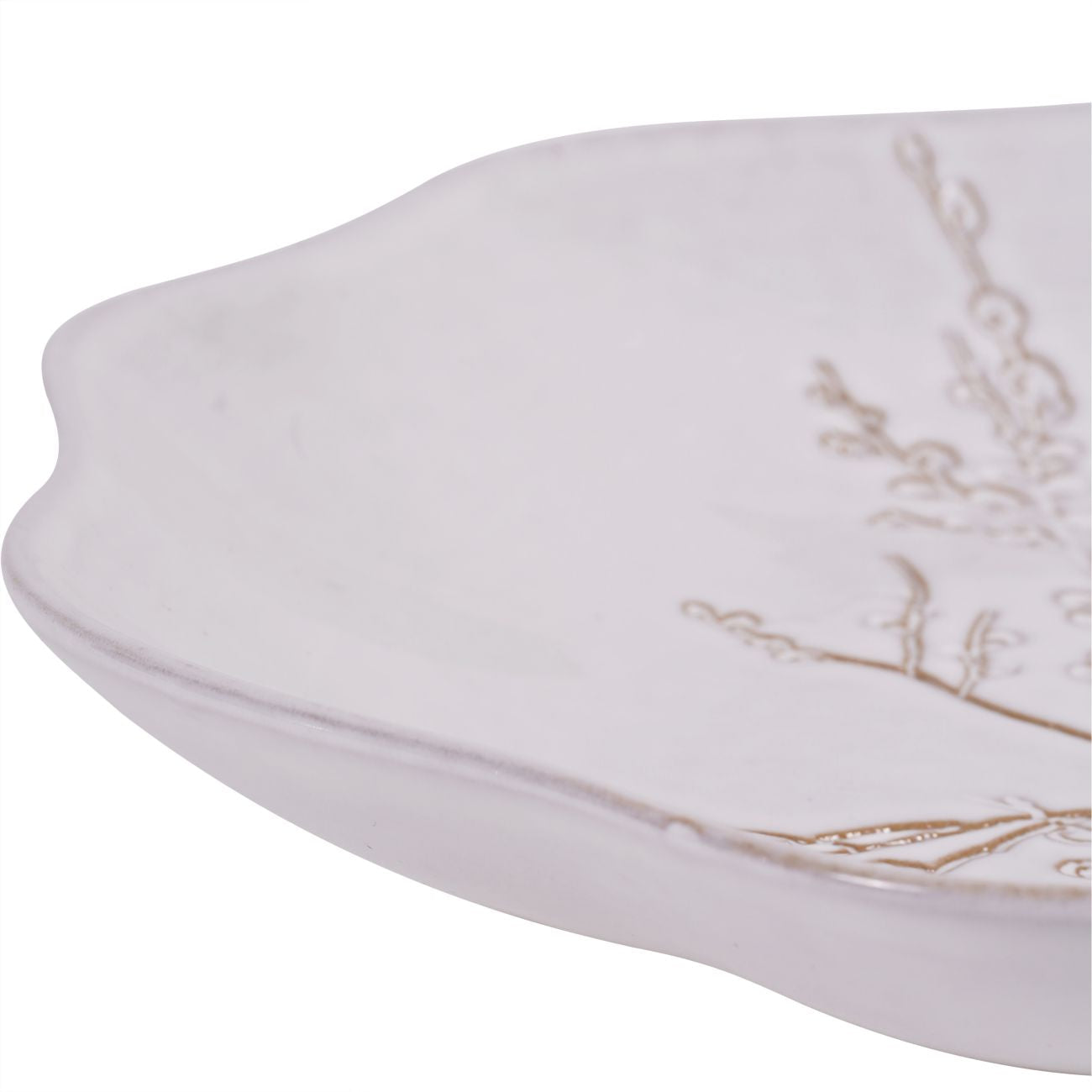 White Pussywillow Stoneware Bowl
