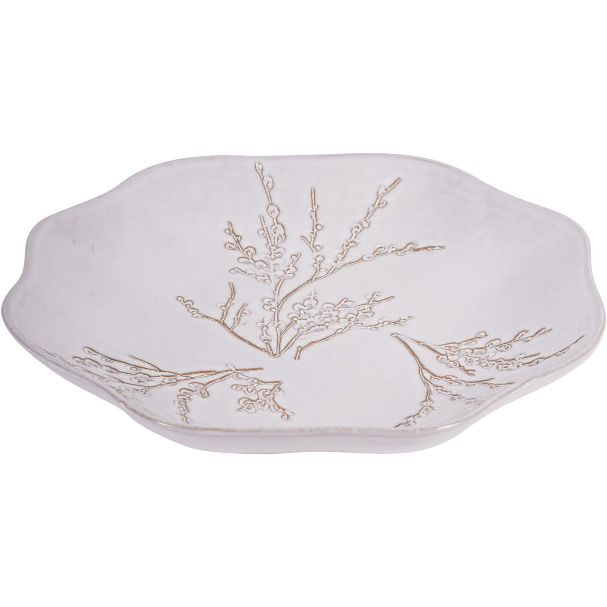 Laura Ashley White Pussywillow Stoneware Bowl