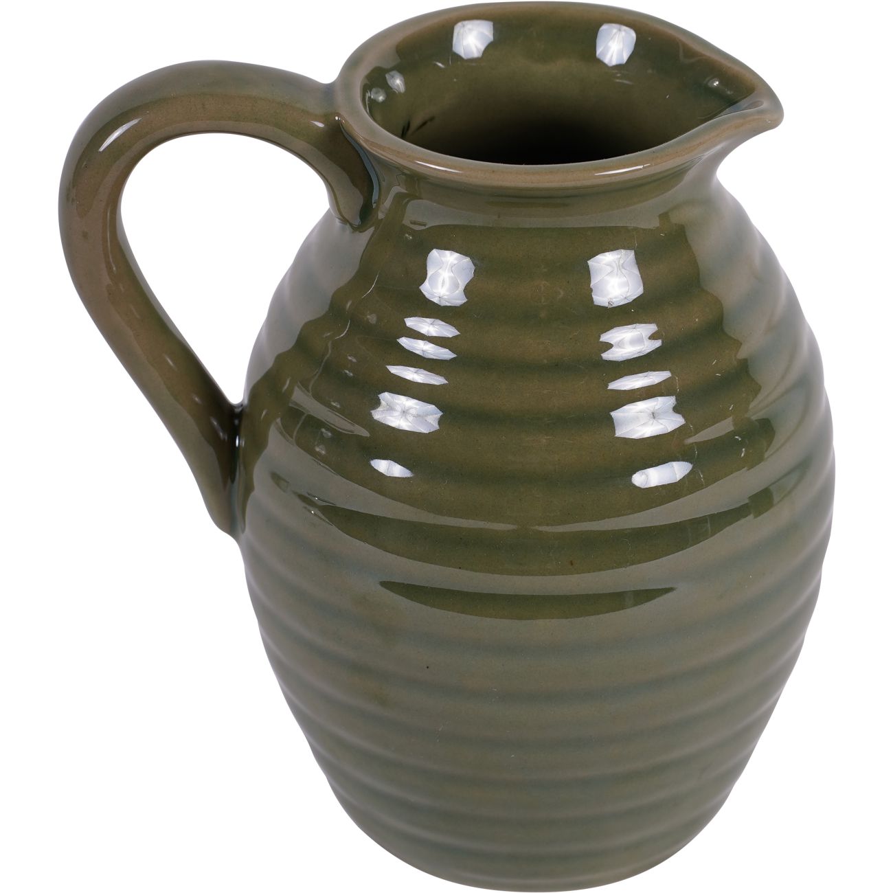 Green Harriston Stoneware Handle Vase