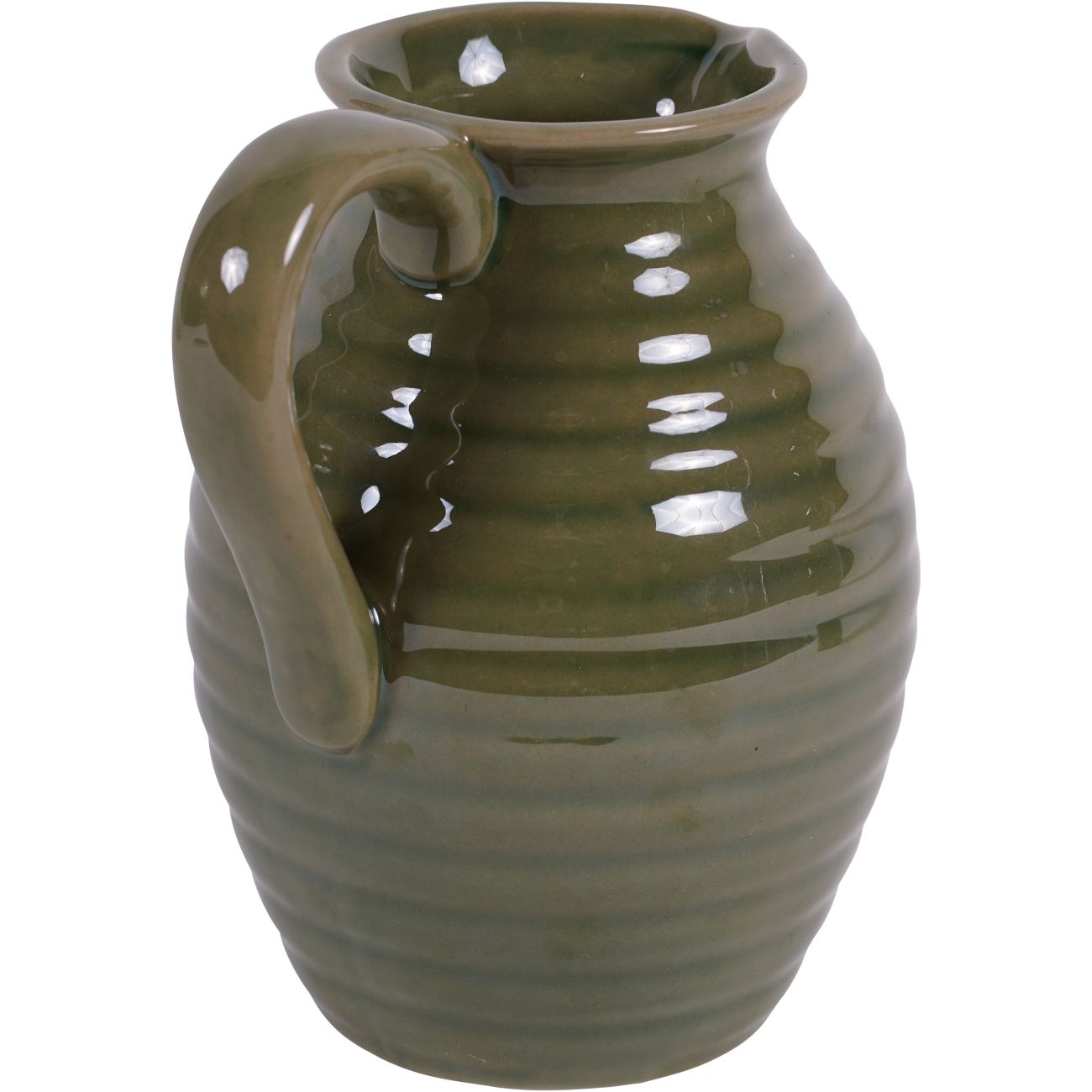 Green Harriston Stoneware Handle Vase