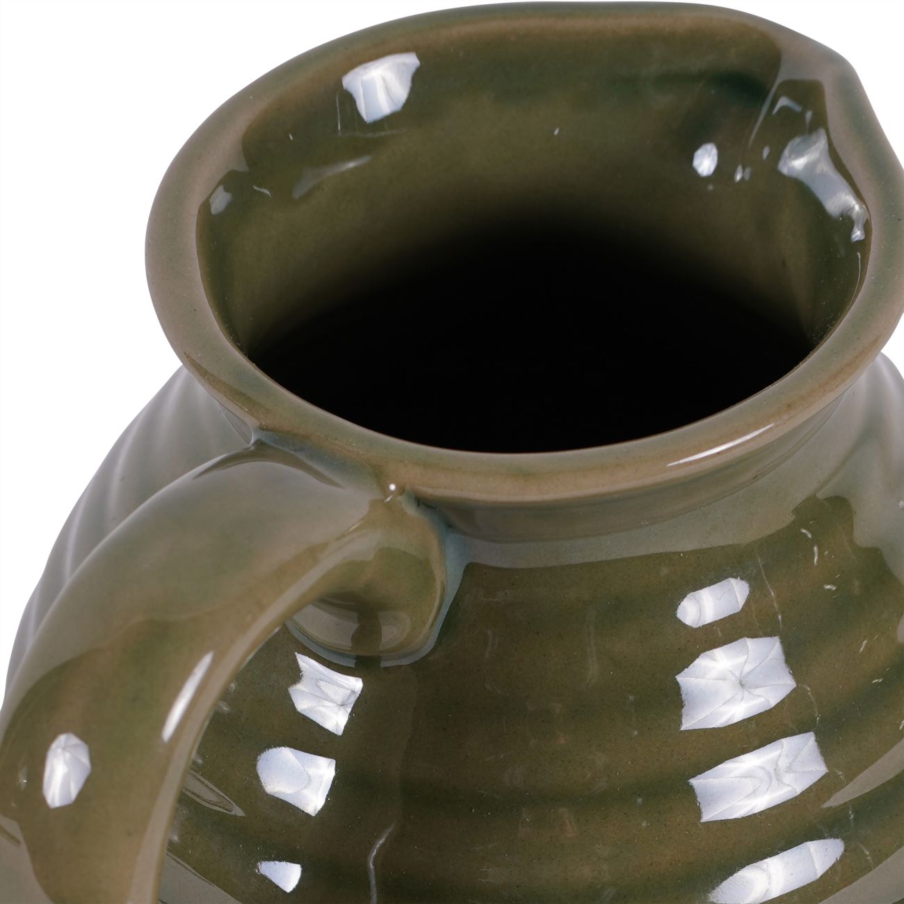 Green Harriston Stoneware Handle Vase