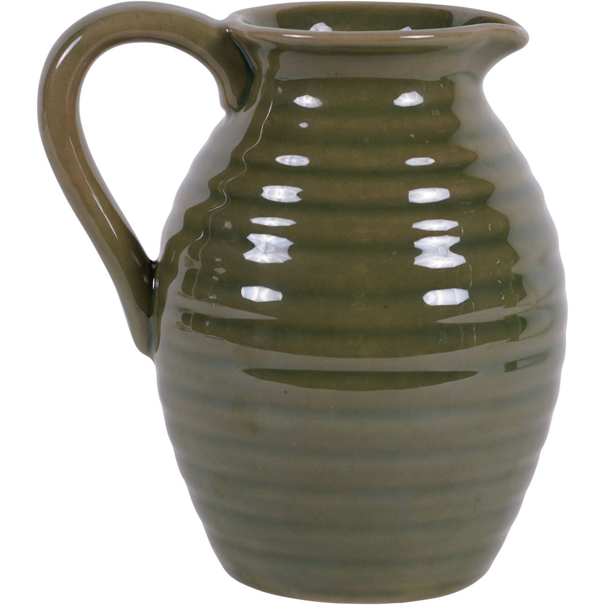 Laura Ashley Green Harriston Stoneware Handle Vase