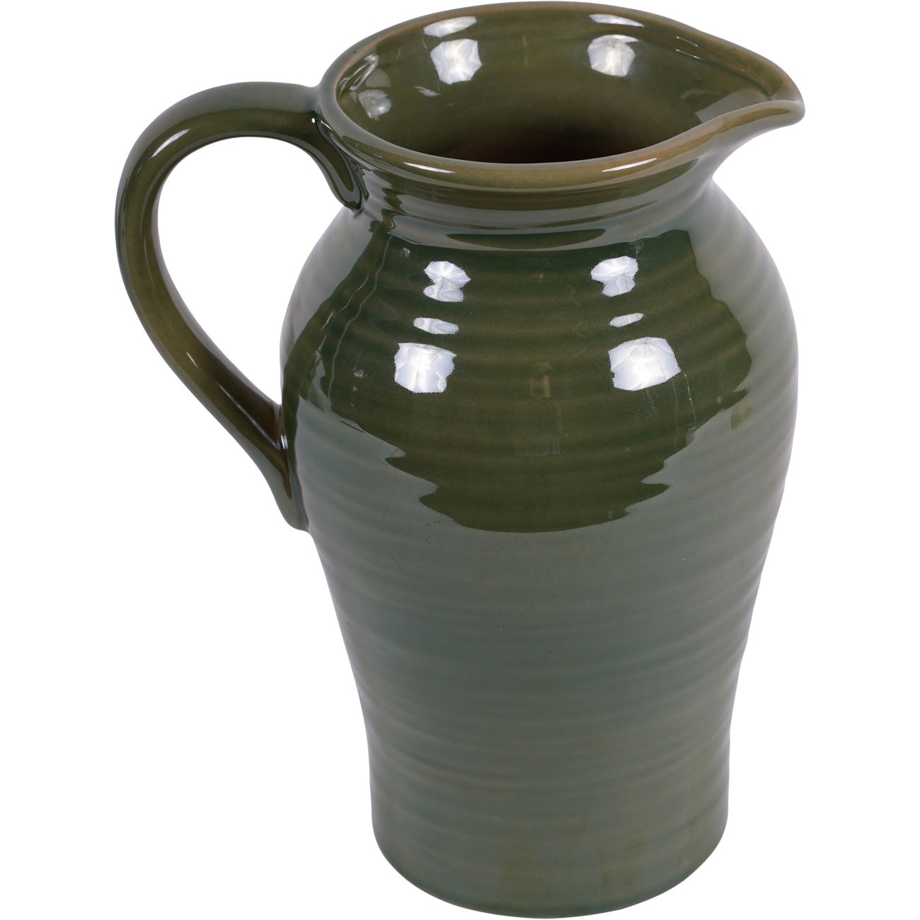 Green Harriston Stoneware Handle Jug