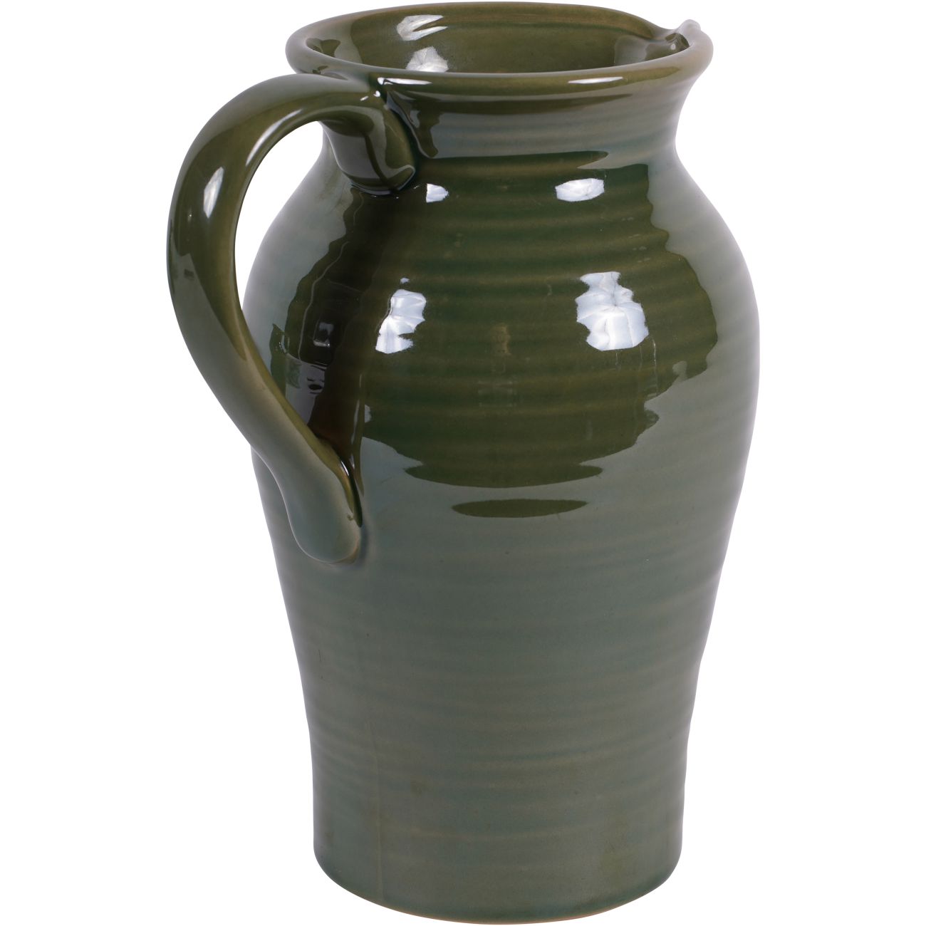 Green Harriston Stoneware Handle Jug