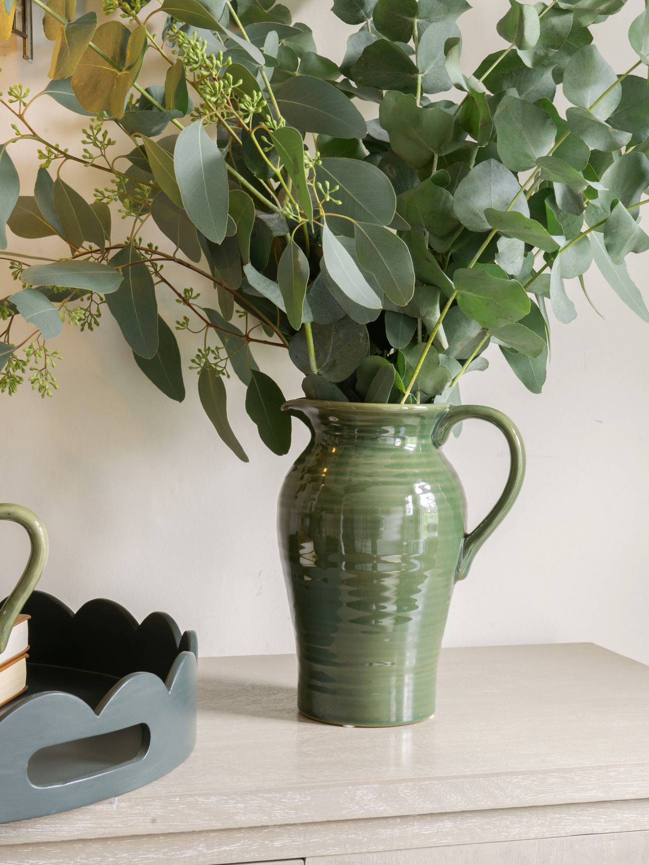 Green Harriston Stoneware Handle Jug