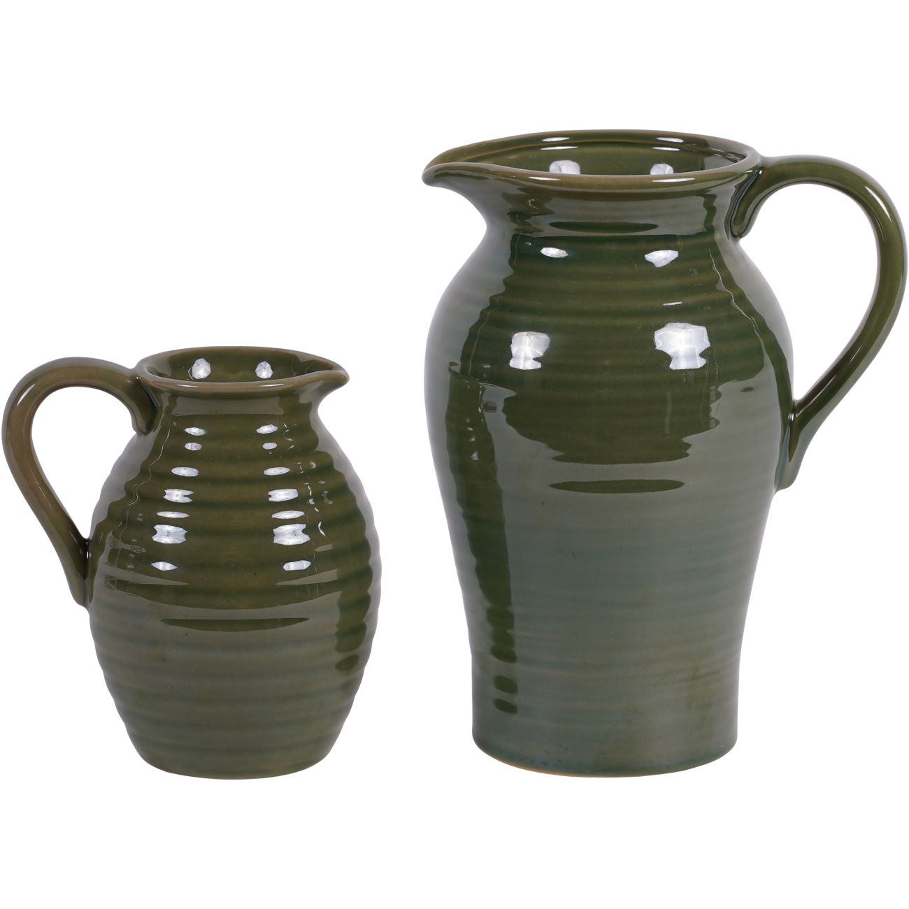 Green Harriston Stoneware Handle Jug