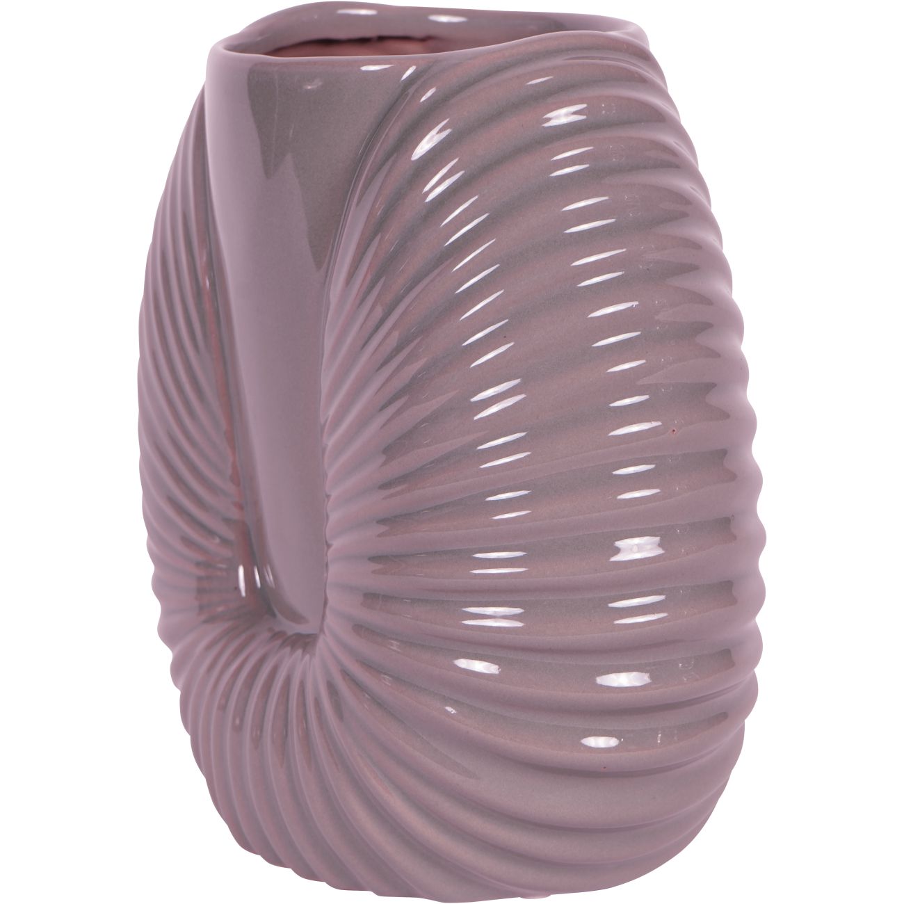 Pink Harriston Stoneware Conche Vase
