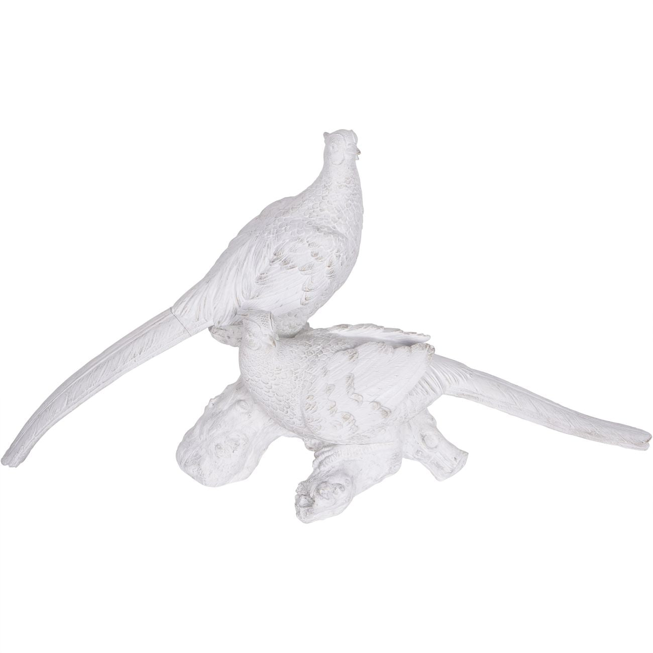 Distressed Pheasant Pair Sculpture