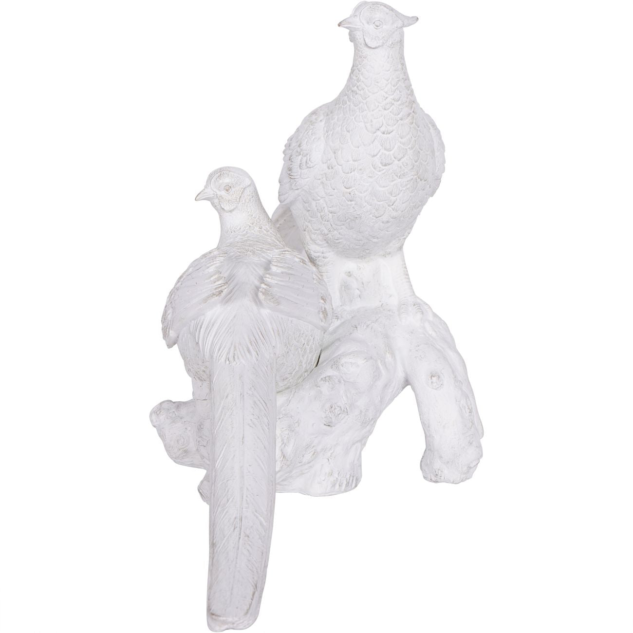 Distressed Pheasant Pair Sculpture
