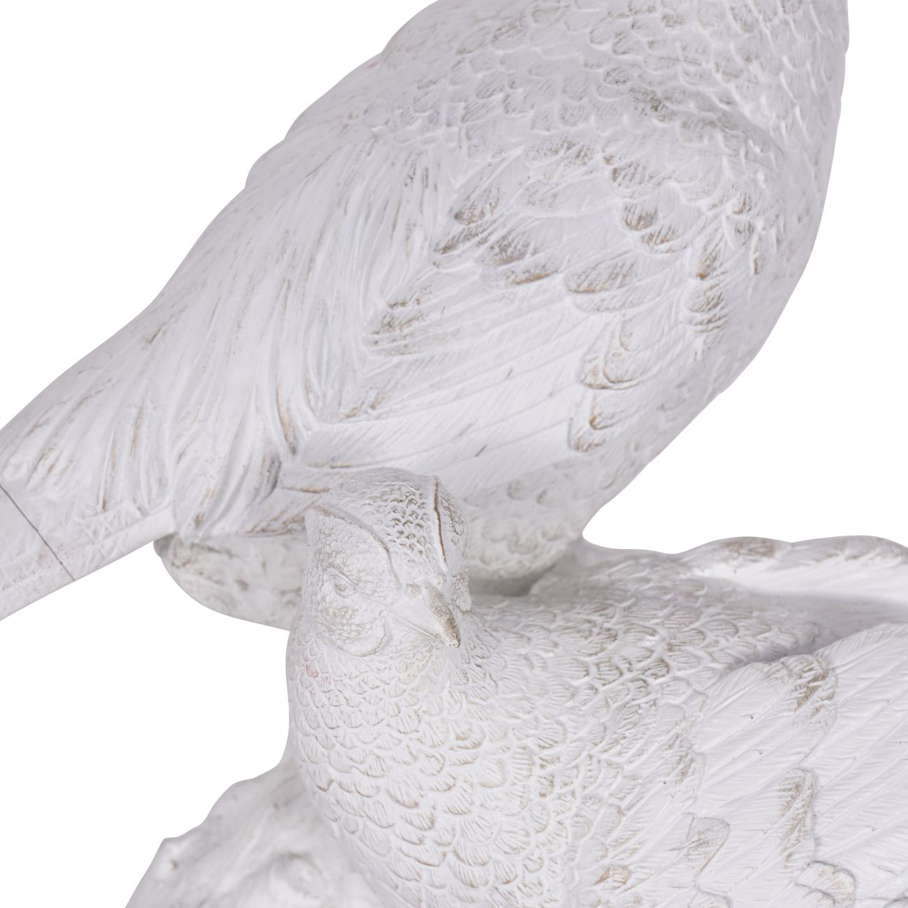 Distressed Pheasant Pair Sculpture