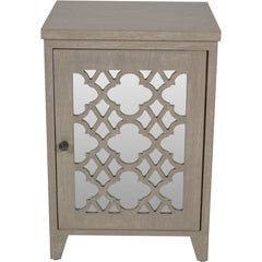 Laura Ashley Grey Greystead Wooden Mirrored One Door Chest