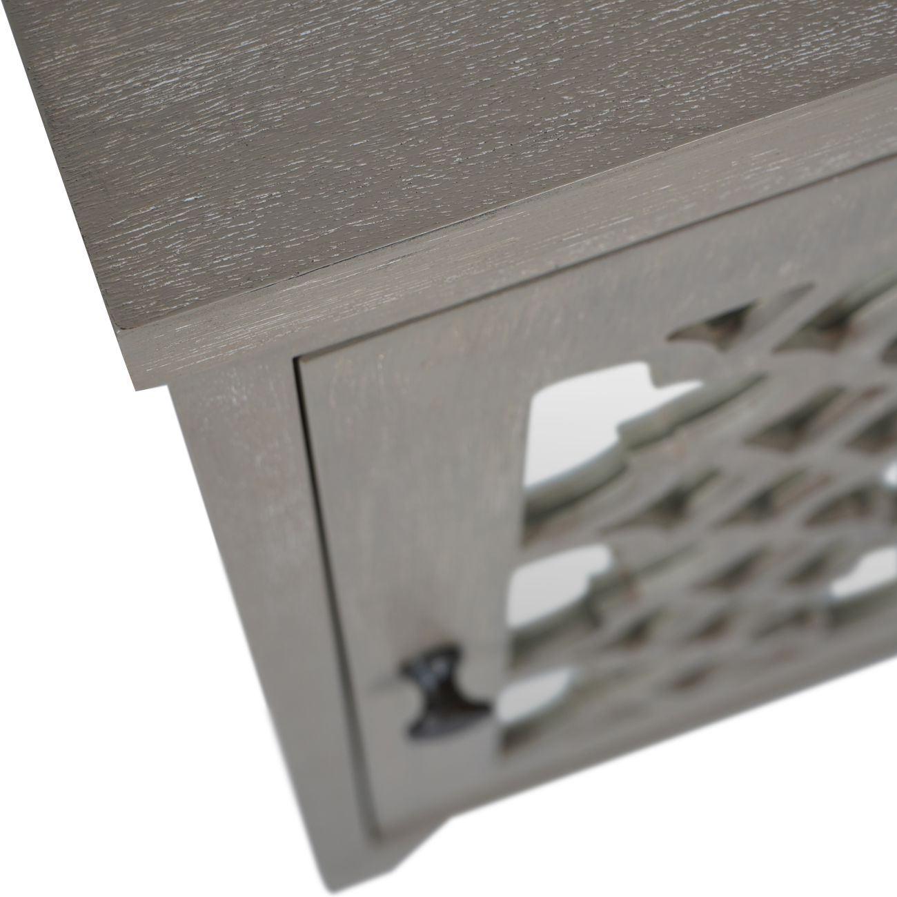 Grey Greystead Wooden Mirrored One Door Chest
