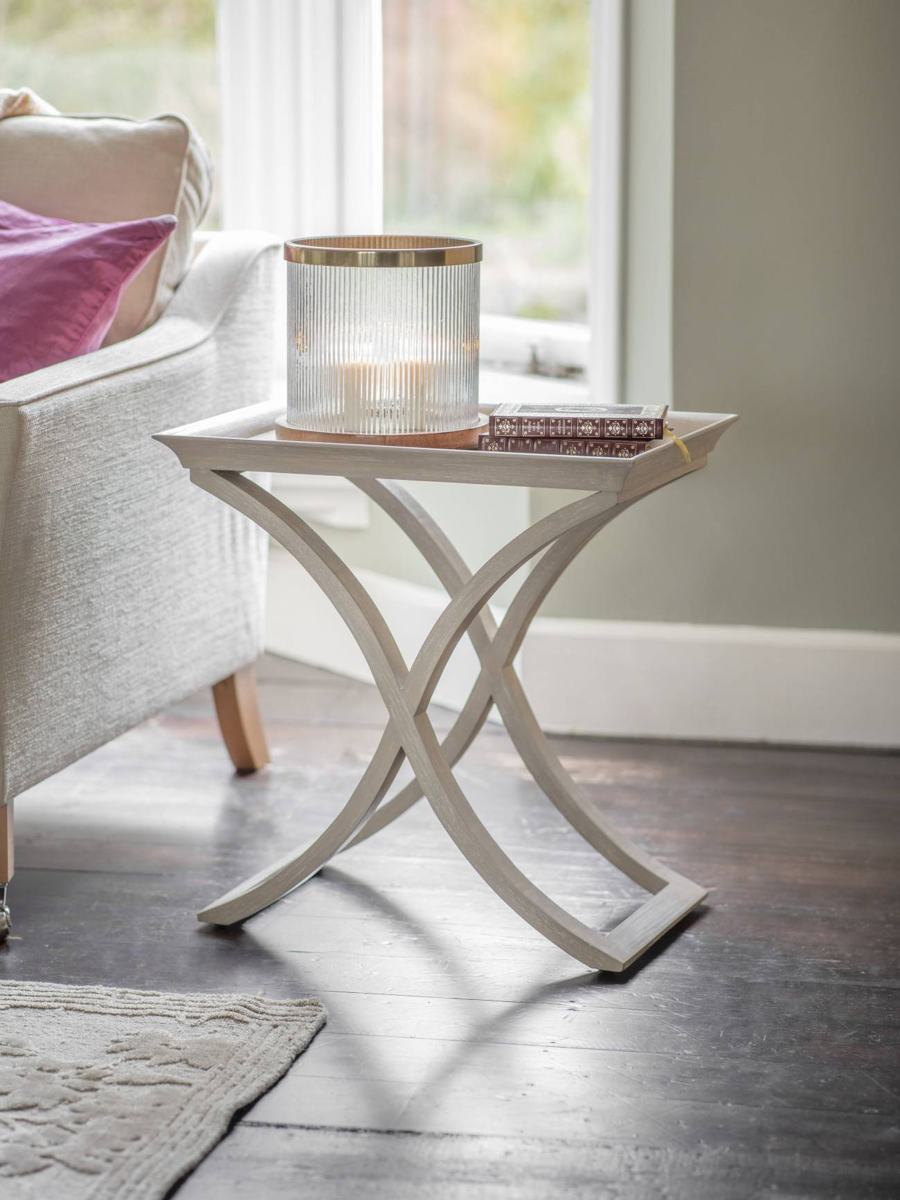 Laura Ashley Grey Alderby Side Table