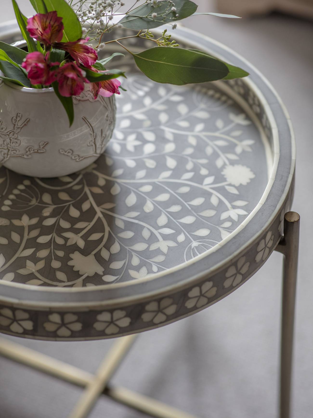 Laura Ashley Grey Epsley Side Table