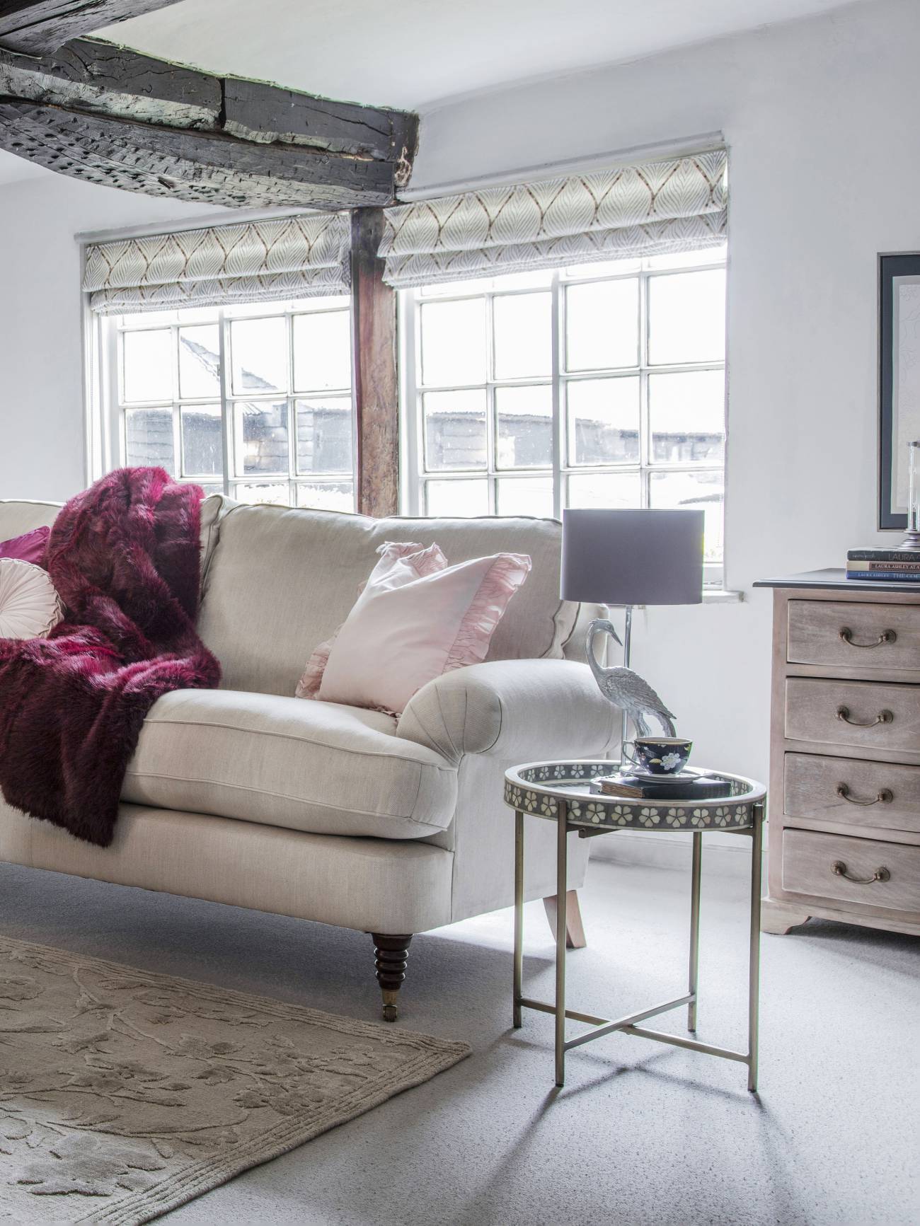 Laura Ashley Grey Epsley Side Table