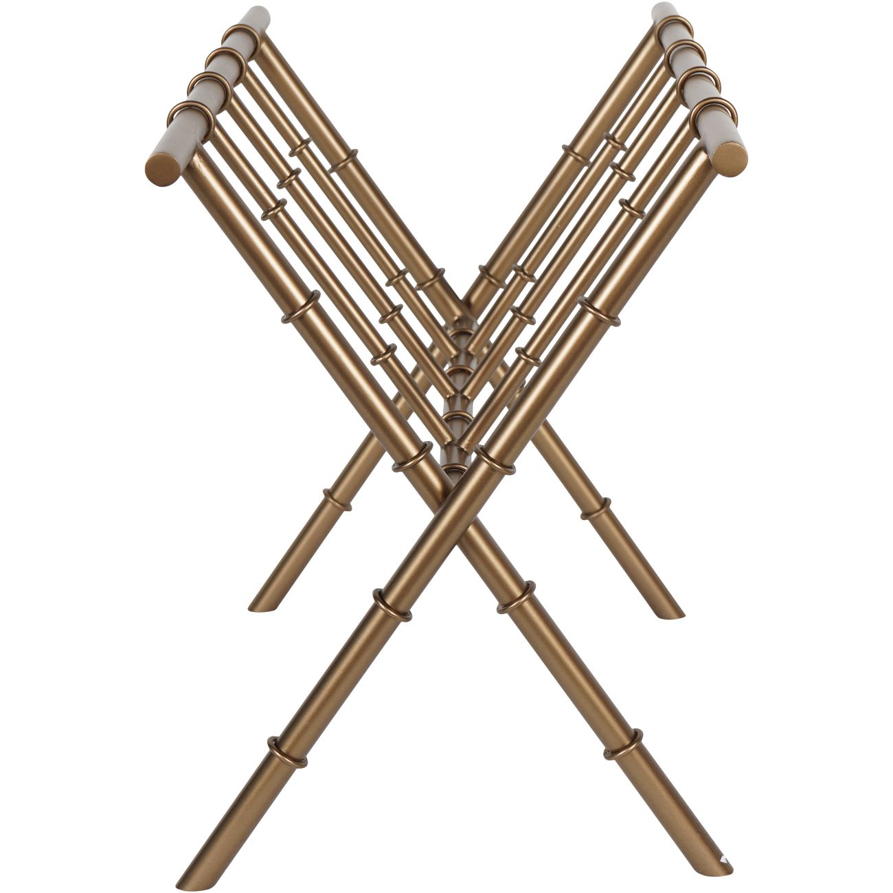 Antique Brass Bamboo Finish Magazine Rack