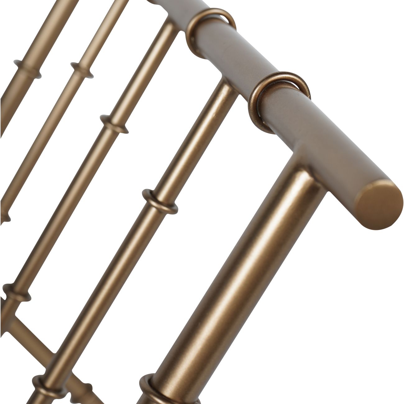 Antique Brass Bamboo Finish Magazine Rack