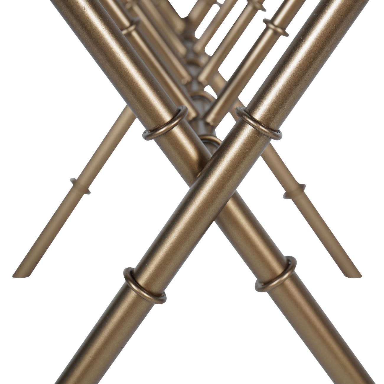 Antique Brass Bamboo Finish Magazine Rack