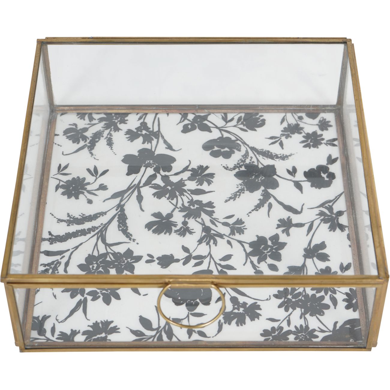 Laura Ashley Clear Single Glass Box In Rye -Large/Small