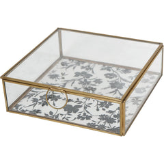 Laura Ashley Clear Single Glass Box In Rye -Large/Small