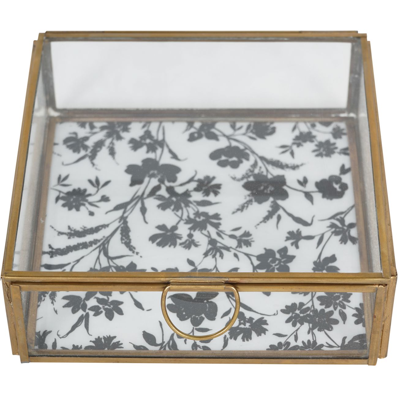 Laura Ashley Clear Single Glass Box In Rye -Large/Small