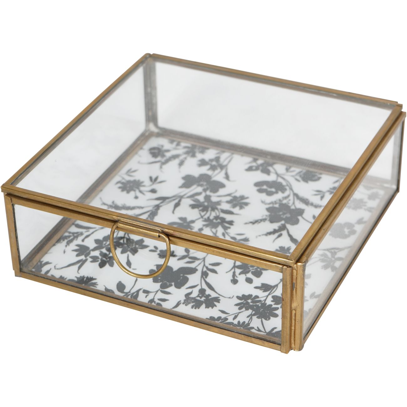 Laura Ashley Clear Single Glass Box In Rye -Large/Small