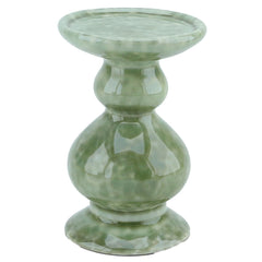 Laura Ashley Green Laneham Stoneware Candleholder  Small