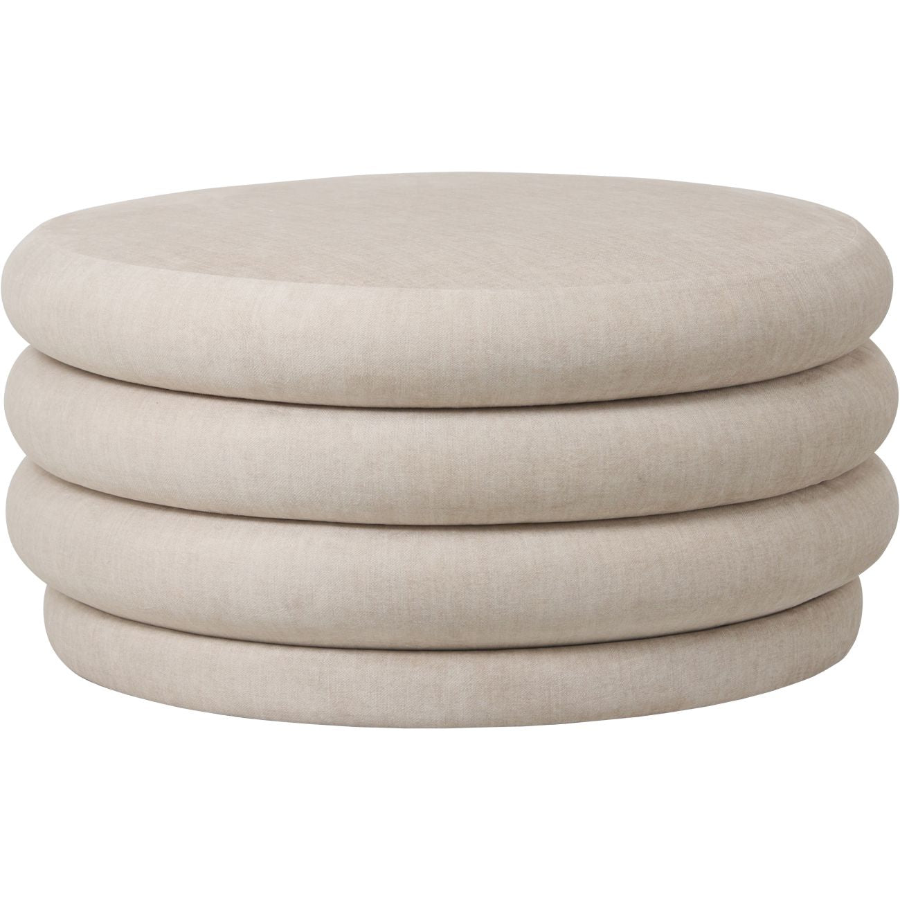 Casa Upholstered Storage Ottoman - Grey/Cream