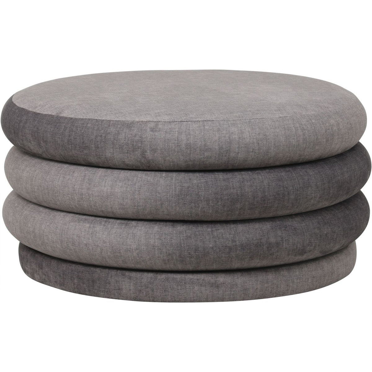 Casa Upholstered Storage Ottoman - Grey/Cream