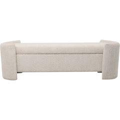 Waverley Upholstered Storage Bench- Cream/ Terracotta