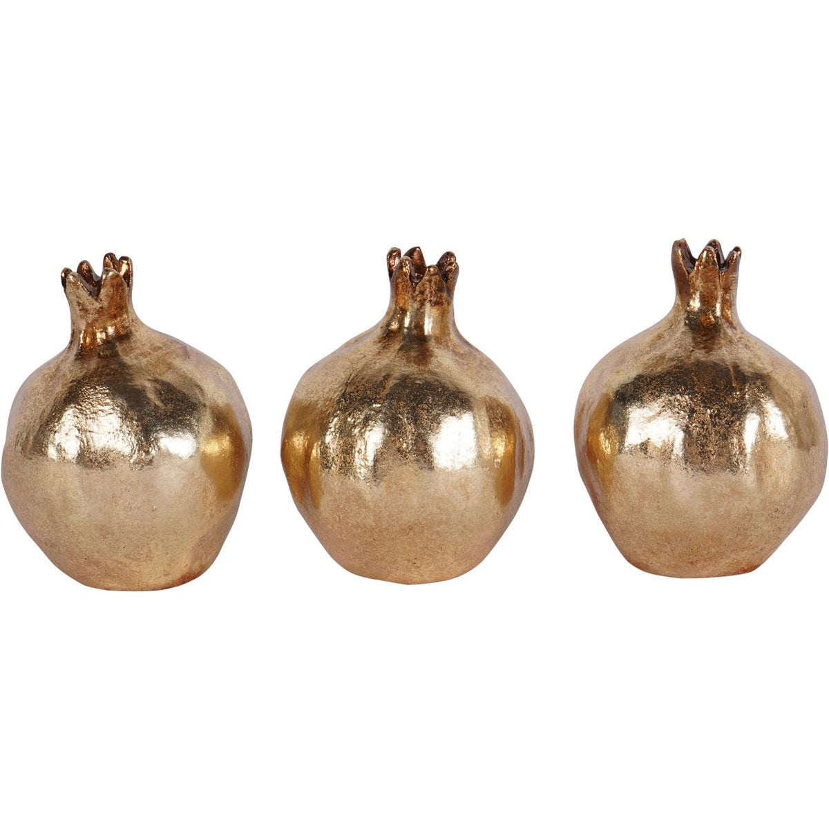 Laura Ashley Gold Set Of Three Pomegranate Decorations