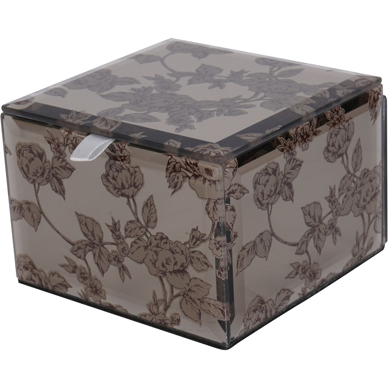 Truffle Pollington Roses Mirrored Printed Jewellery Box  - Various Sizes