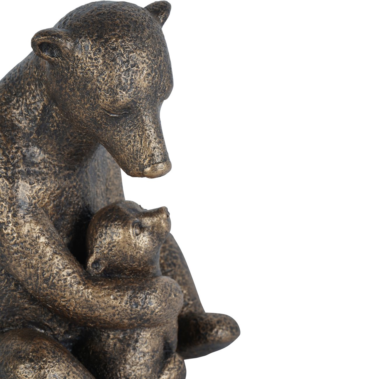 Bronze Bear with Cub Sculpture
