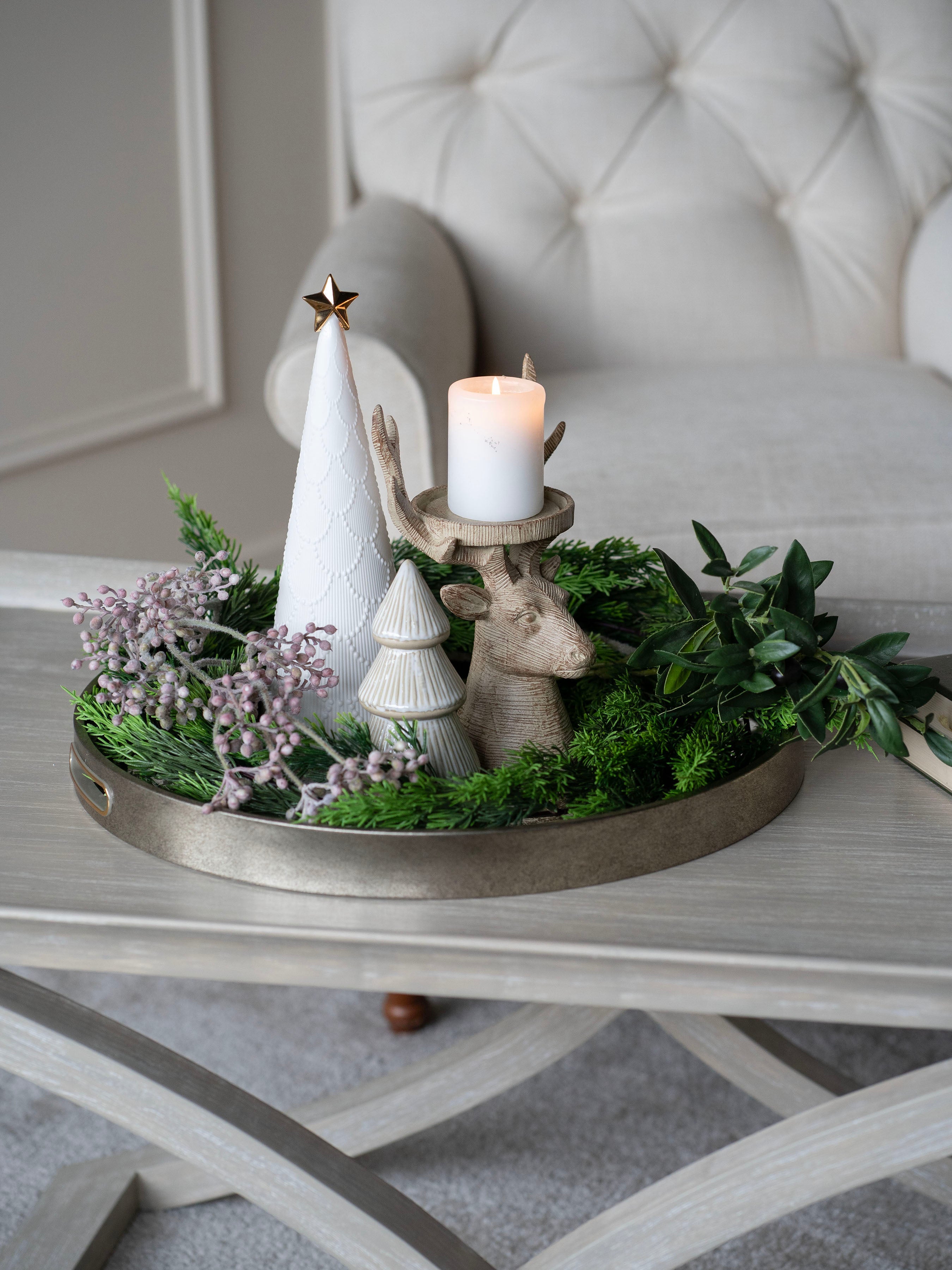 Resin Deer Candleholder