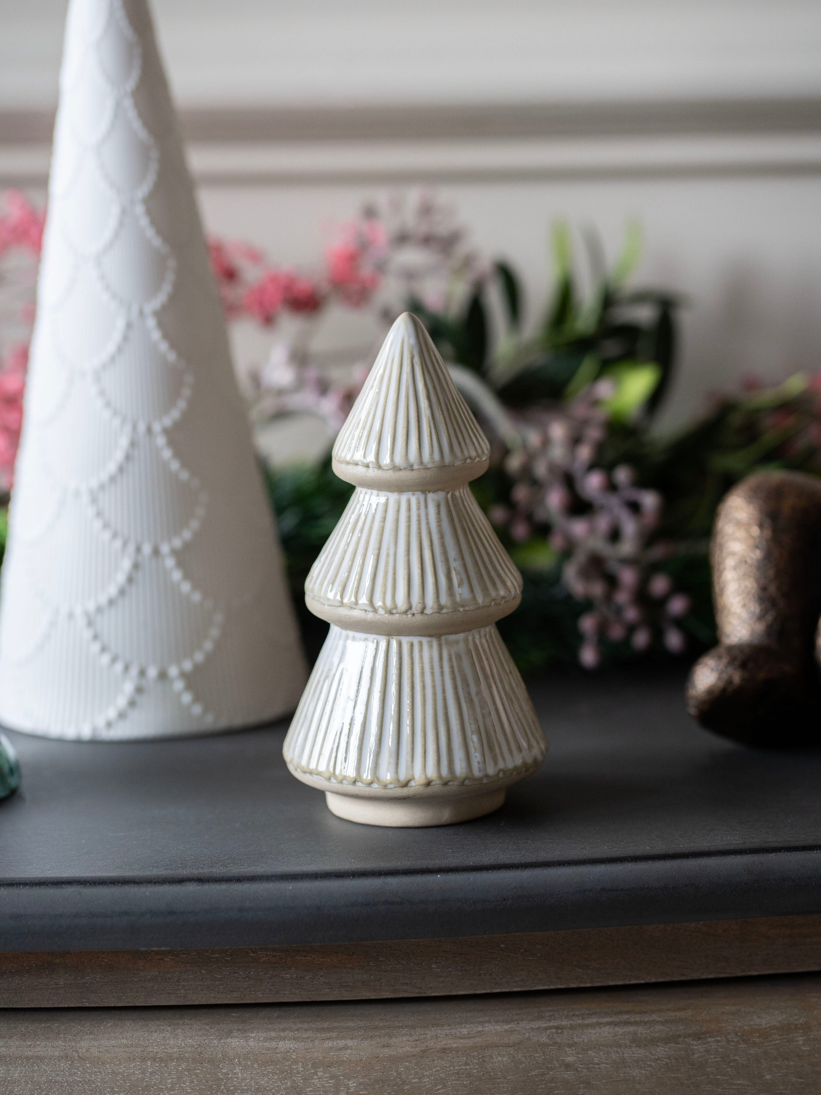 Cream Ceramic Christmas Tree Decoration