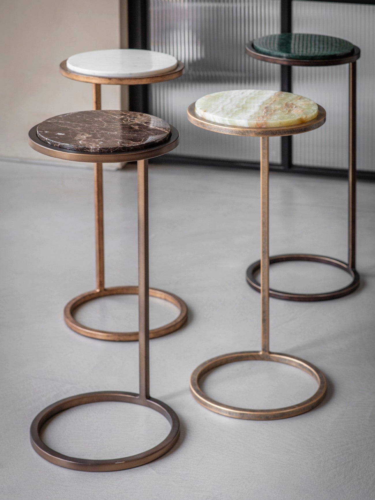 Iota Accent Table - Various Marble Finishes