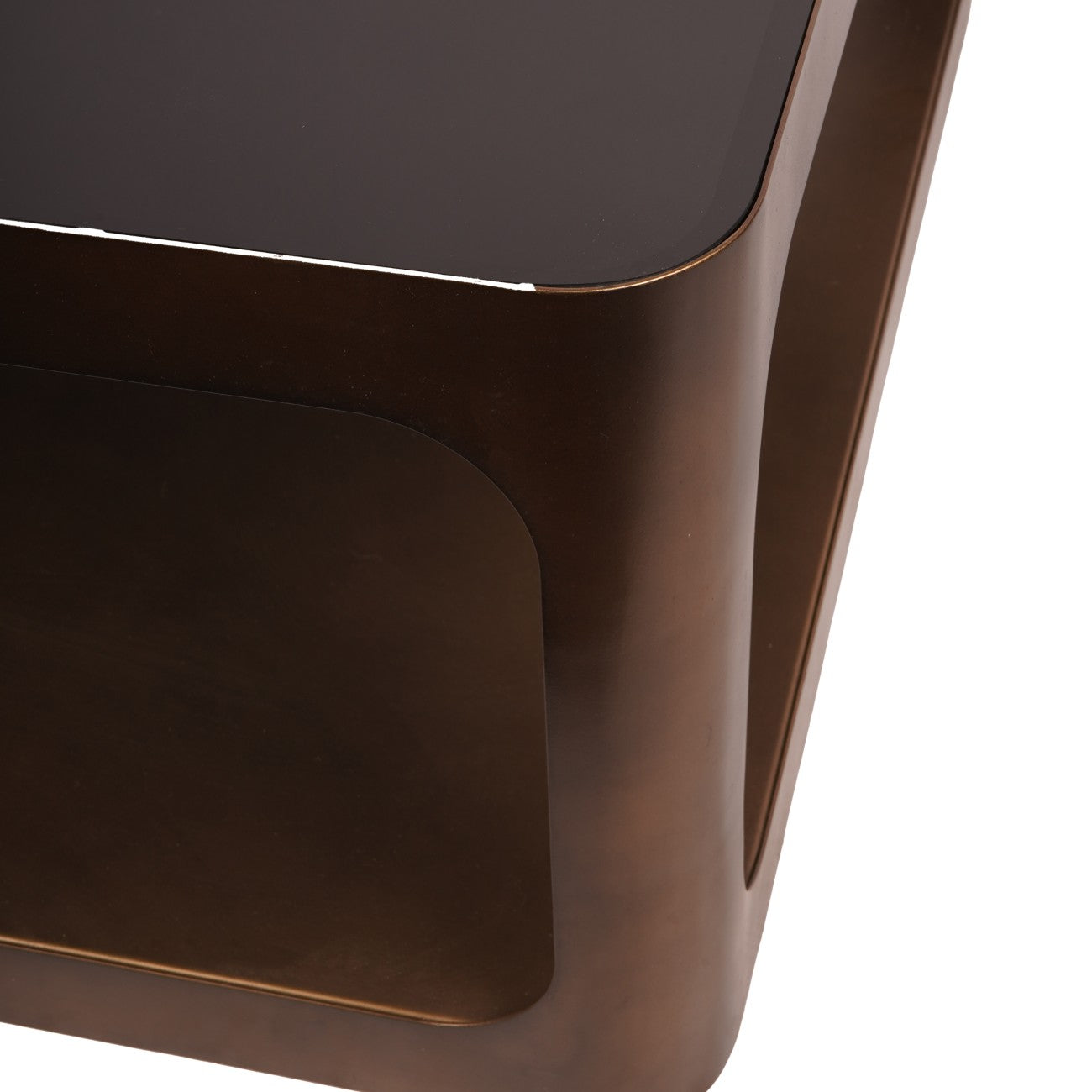 Thorpe Metal and Glass Square Coffee Table