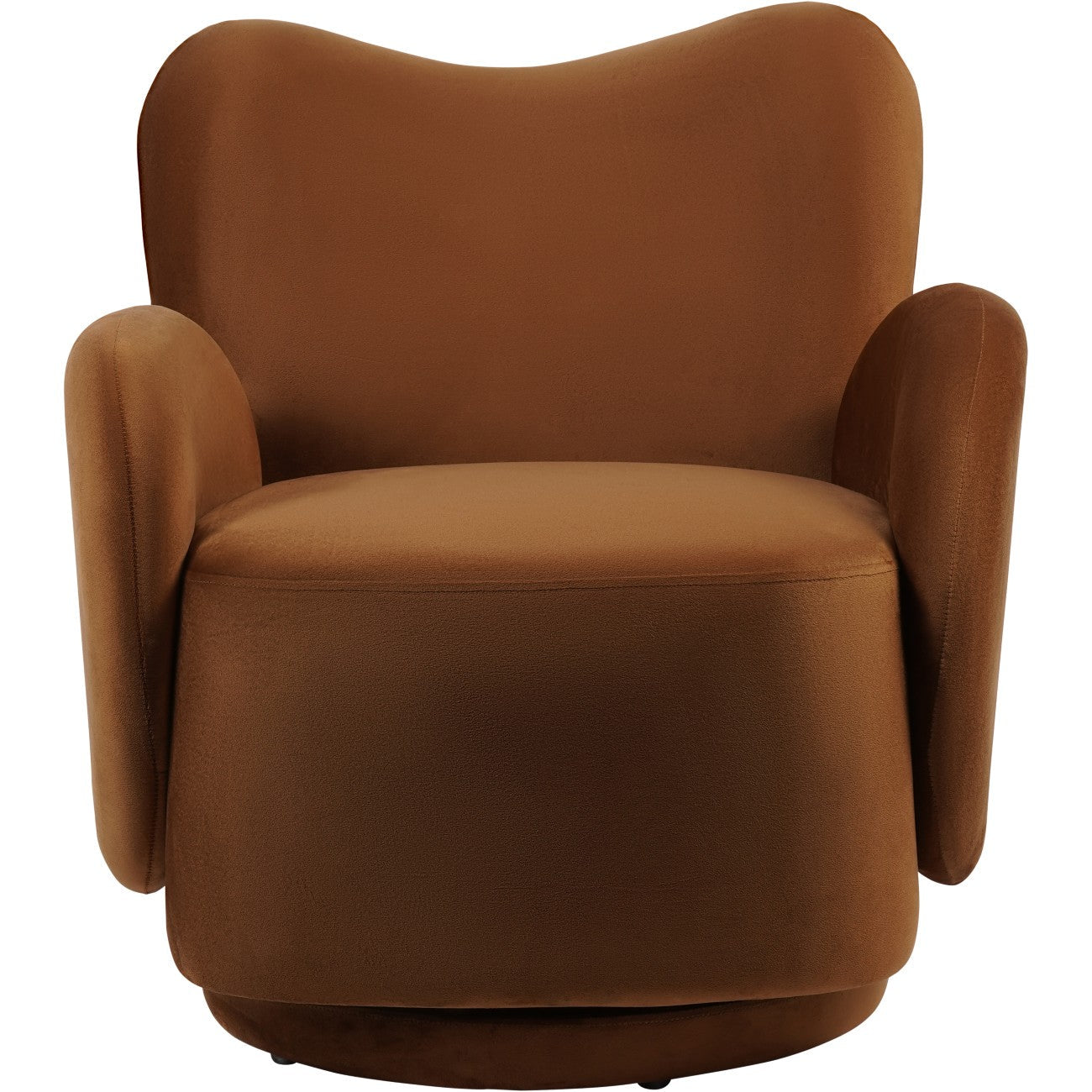 Bingham Upholstered Swivel Chair Velvet Green/ Caramel/ Pink