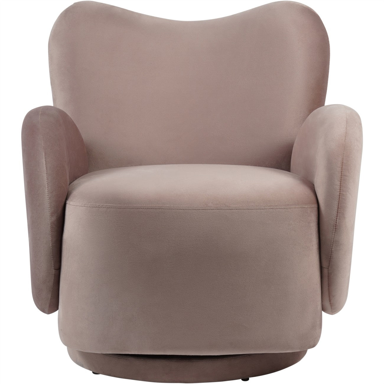 Bingham Upholstered Swivel Chair Velvet Green/ Caramel/ Pink