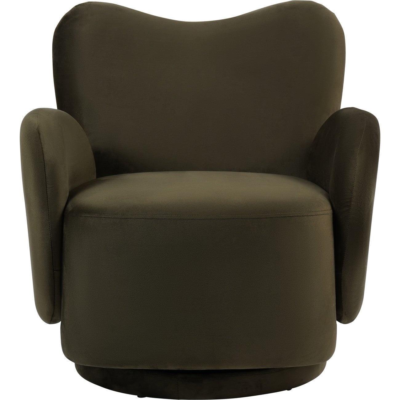 Bingham Upholstered Swivel Chair Velvet Green/ Caramel/ Pink